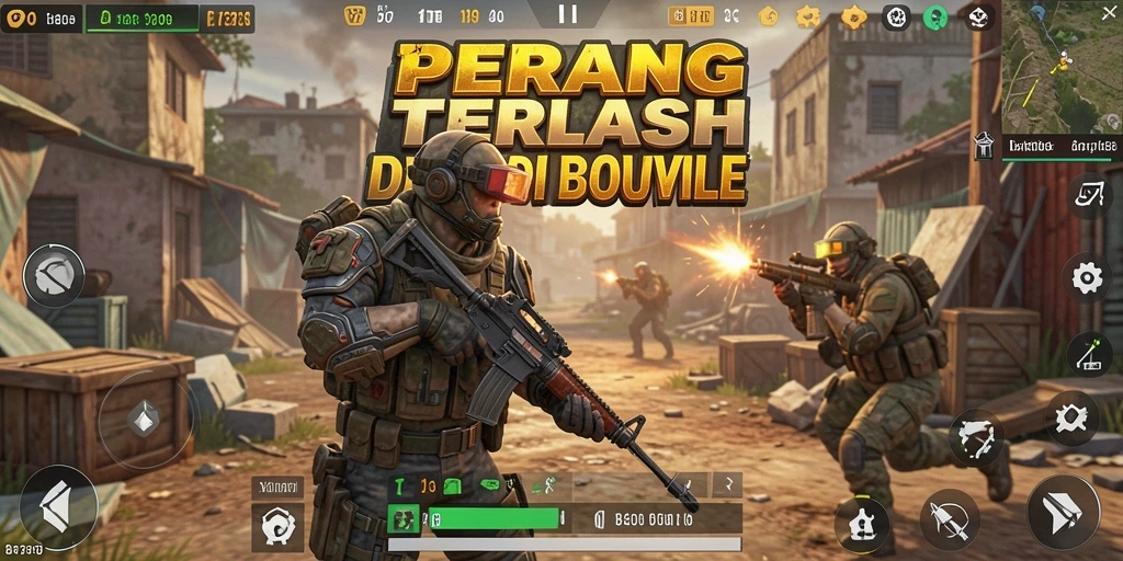 Screenshot utama 2739 menunjukkan aksi pertempuran intens di medan tempur.