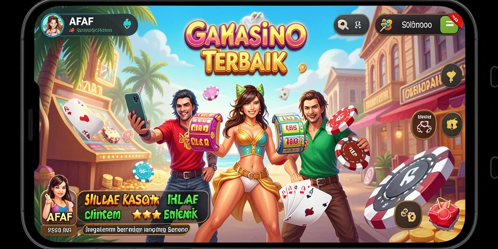 Tampilan gameplay menarik dari AFAF dengan suasana kasino yang khas.