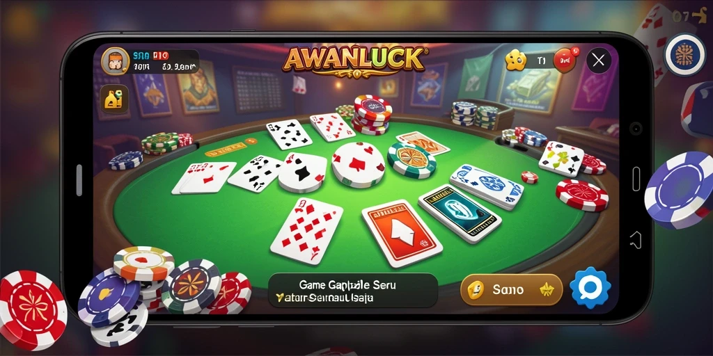 Screenshot gameplay seru dari AWANLUCK game Gaple.