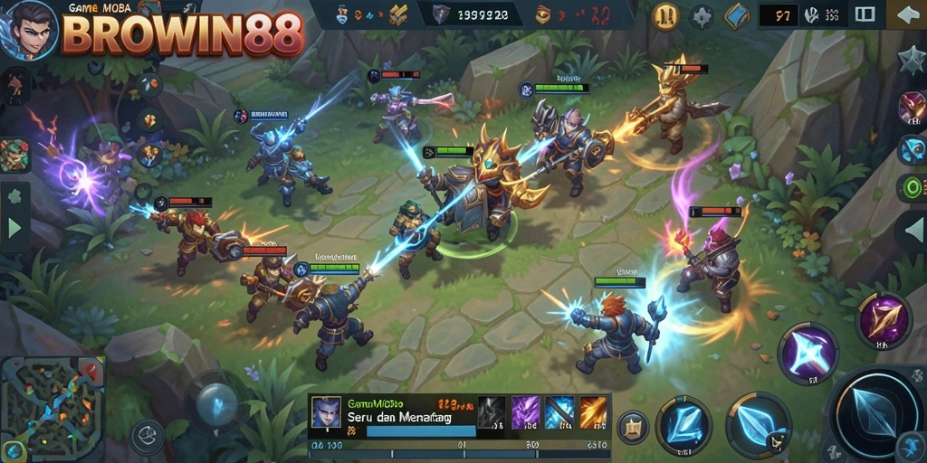 Tampilan gameplay BROWIN88 yang penuh aksi dan strategi.
