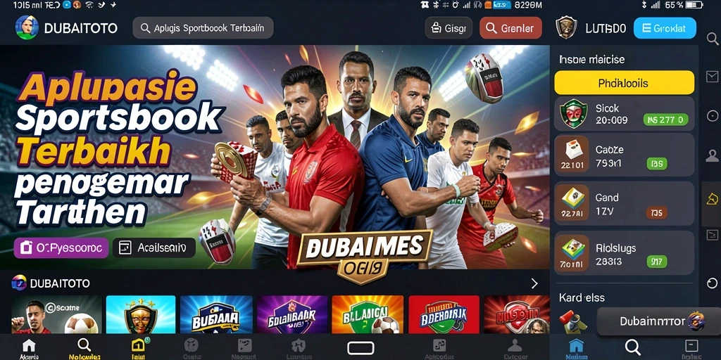 Tampilan antarmuka menarik DUBAITOTO saat bertaruh olahraga.
