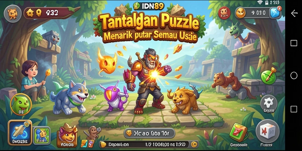 Tampilan gameplay IDN89 yang penuh warna dan menantang.