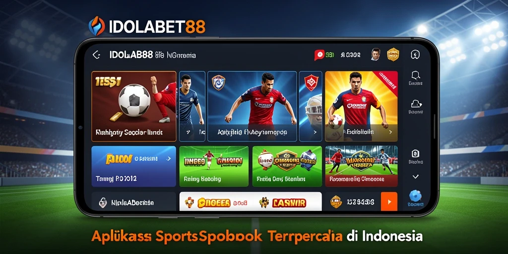Tampilan antarmuka IDOLABET88 dengan berbagai opsi taruhan olahraga.