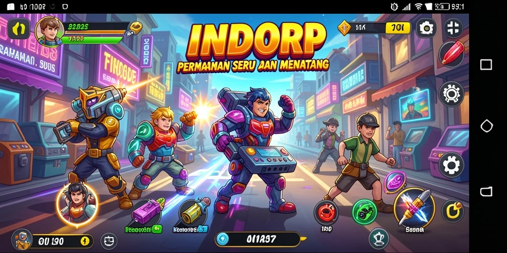 Tampilan gameplay seru dalam INDORP yang penuh tantangan.