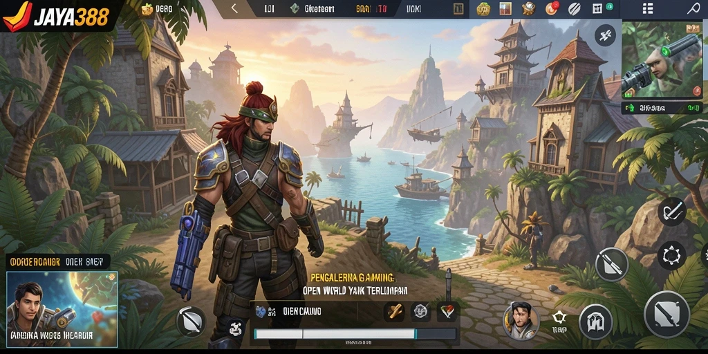 Screenshot gameplay <strong>JAYA388</strong> yang menunjukkan dunia luas dan menakjubkan.