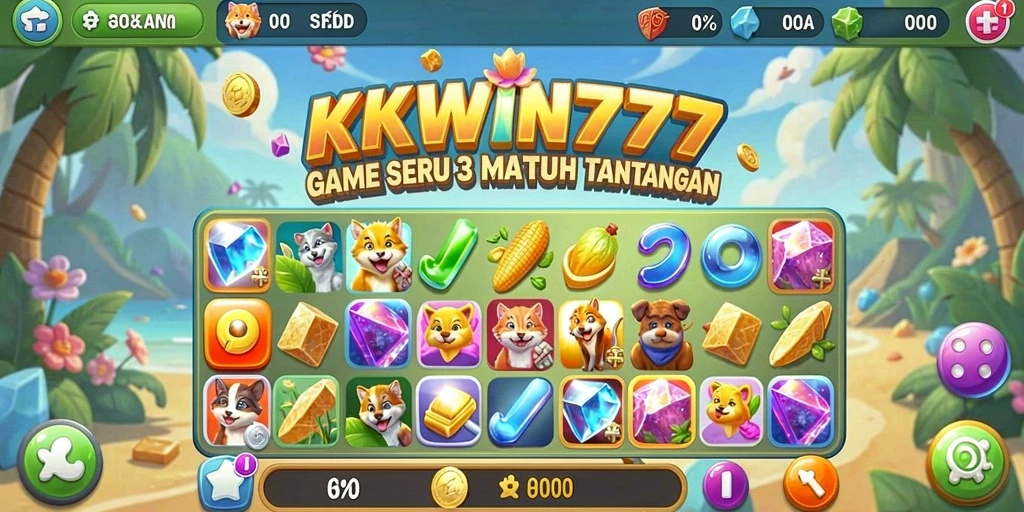 Screenshot utama KKWIN777 menampilkan gameplay yang seru dan penuh warna.