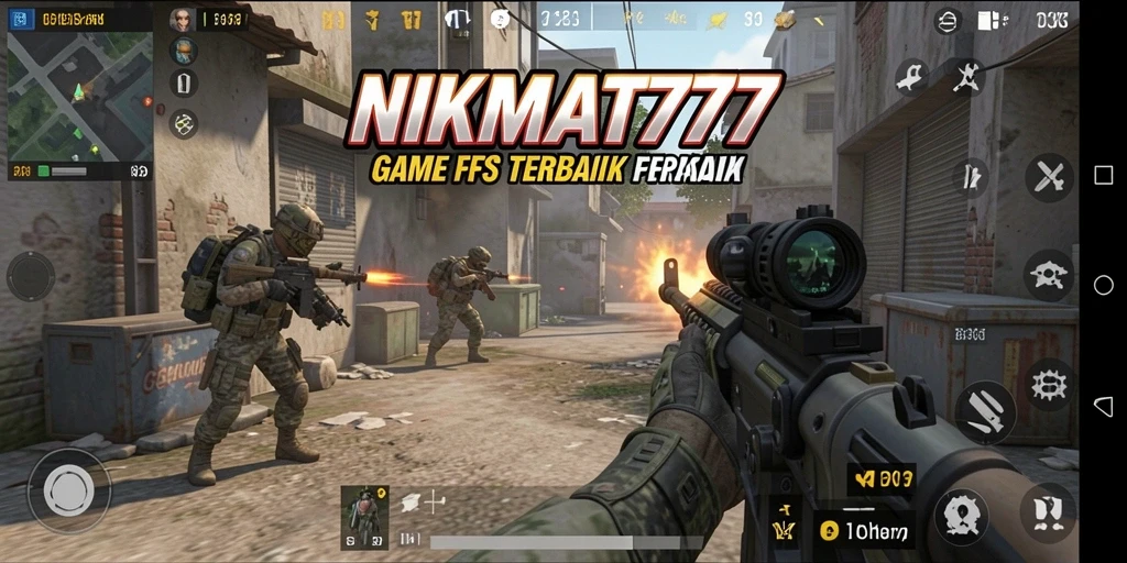 Screenshot gameplay NIKMAT777 yang mendebarkan dengan aksi tembak-menembak intens.