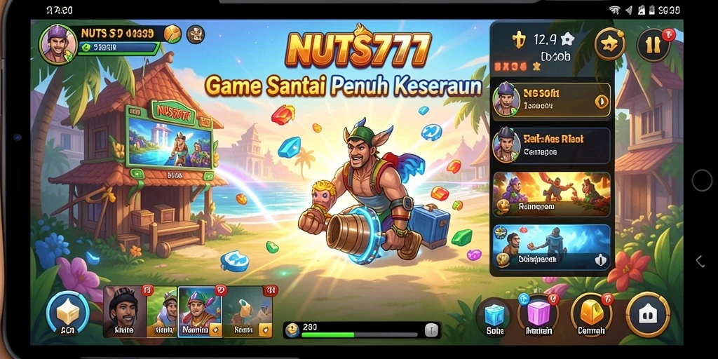 Tangkapan layar gameplay <strong>NUTS777</strong> yang penuh warna dan seru.