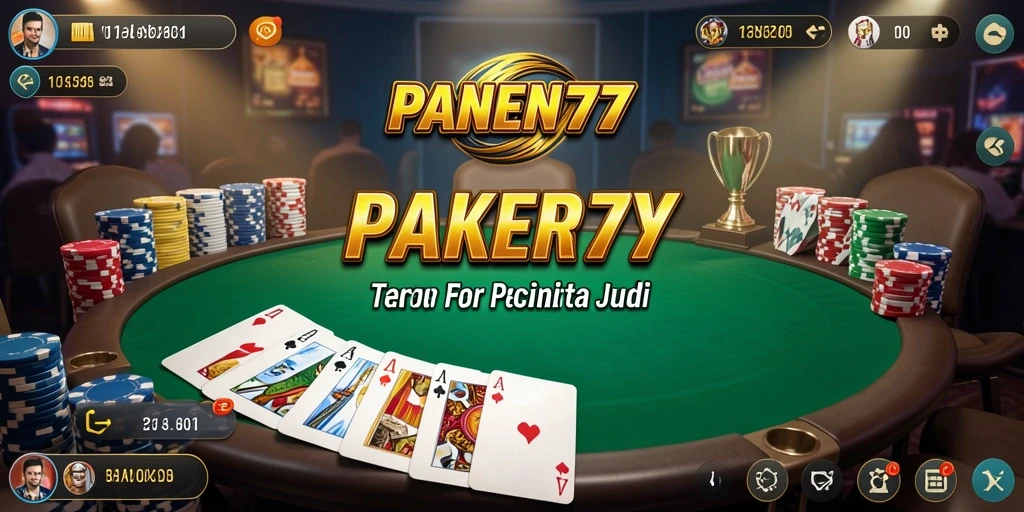 Tampilan seru gameplay Poker di PANEN77 dengan berbagai jenis permainan.