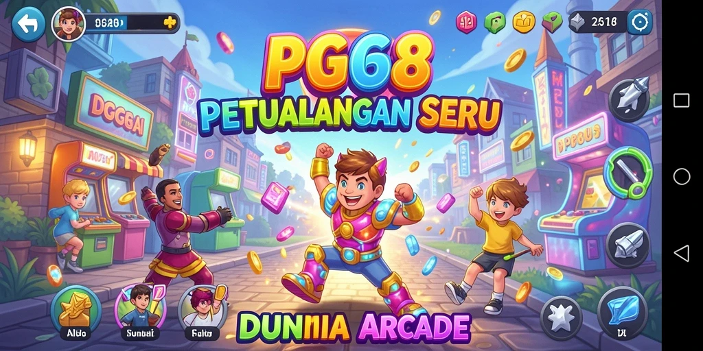 Screenshot menunjukkan gameplay seru di PGG68 dengan berbagai tantangan menarik.