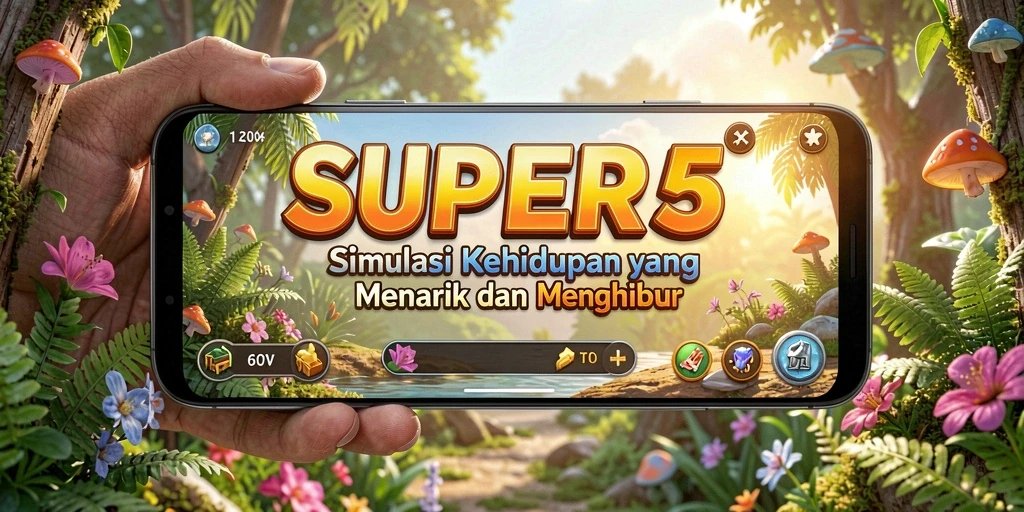 Tampilan gameplay SUPER5 yang dinamis dan interaktif.