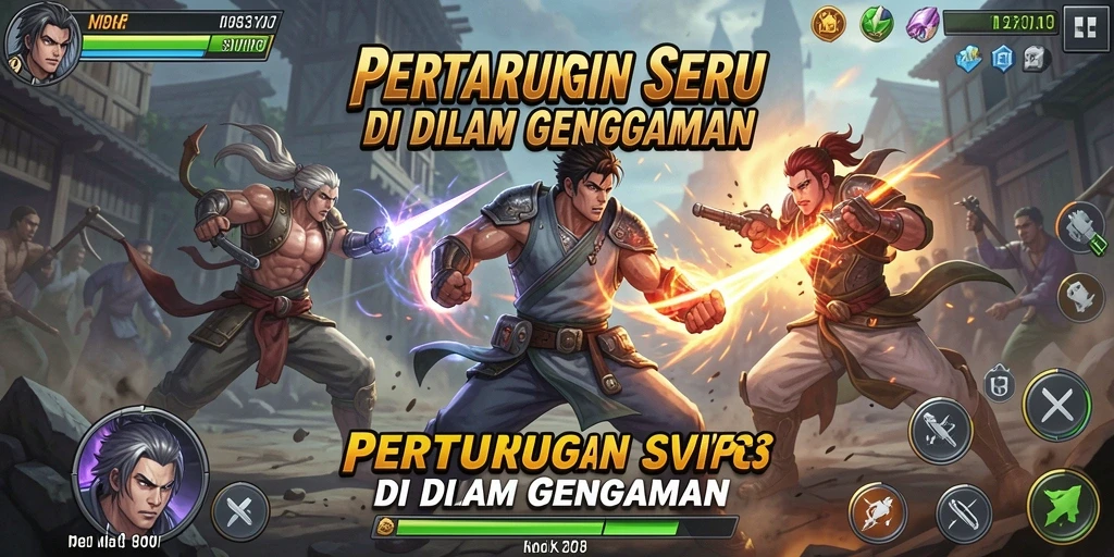 Tampilan gameplay seru dari pertarungan di SVIP3.