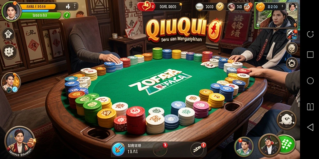 Screenshot utama ZOFAZA menampilkan gameplay seru QiuQiu.